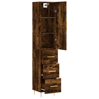 Thumbnail for Highboard Räuchereiche 34,5x34x180 cm Holzwerkstoff