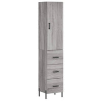 Thumbnail for Highboard Grau Sonoma 34,5x34x180 cm Holzwerkstoff