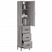 Thumbnail for Highboard Grau Sonoma 34,5x34x180 cm Holzwerkstoff