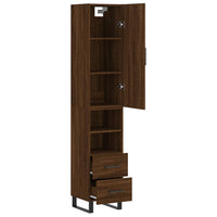 Thumbnail for Highboard Braun Eichen-Optik 34,5x34x180 cm Holzwerkstoff