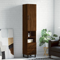 Thumbnail for Highboard Braun Eichen-Optik 34,5x34x180 cm Holzwerkstoff