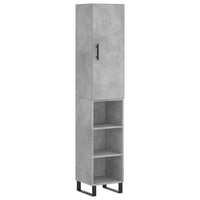Thumbnail for Highboard Betongrau 34,5x34x180 cm Holzwerkstoff