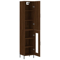 Thumbnail for Highboard Braun Eichen-Optik 34,5x34x180 cm Holzwerkstoff