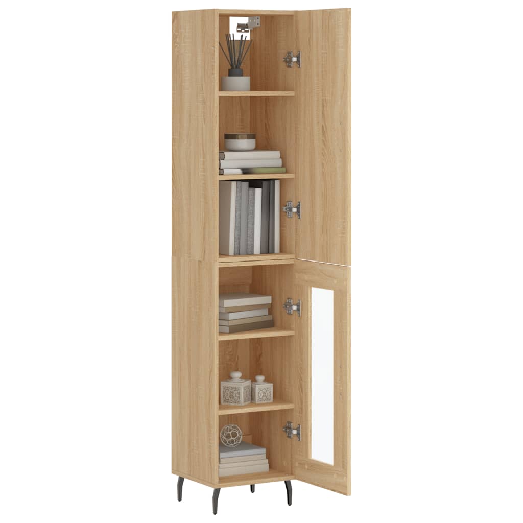 Highboard Sonoma-Eiche 34,5x34x180 cm Holzwerkstoff