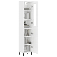 Thumbnail for Highboard Hochglanz-Weiß 34,5x34x180 cm Holzwerkstoff