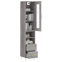 Thumbnail for Highboard Grau Sonoma 34,5x34x180 cm Holzwerkstoff