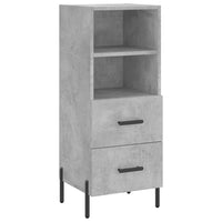 Thumbnail for Highboard Betongrau 34,5x34x180 cm Holzwerkstoff