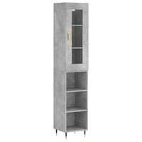 Thumbnail for Highboard Betongrau 34,5x34x180 cm Holzwerkstoff