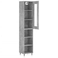 Thumbnail for Highboard Betongrau 34,5x34x180 cm Holzwerkstoff