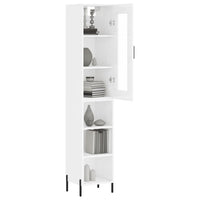 Thumbnail for Highboard Hochglanz-Weiß 34,5x34x180 cm Holzwerkstoff
