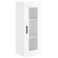 Thumbnail for Highboard Hochglanz-Weiß 34,5x34x180 cm Holzwerkstoff