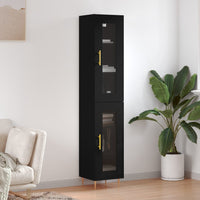 Thumbnail for Highboard Schwarz 34,5x34x180 cm Holzwerkstoff