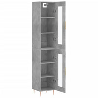 Thumbnail for Highboard Betongrau 34,5x34x180 cm Holzwerkstoff