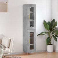 Thumbnail for Highboard Betongrau 34,5x34x180 cm Holzwerkstoff