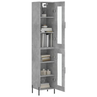 Thumbnail for Highboard Betongrau 34,5x34x180 cm Holzwerkstoff