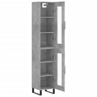 Thumbnail for Highboard Betongrau 34,5x34x180 cm Holzwerkstoff