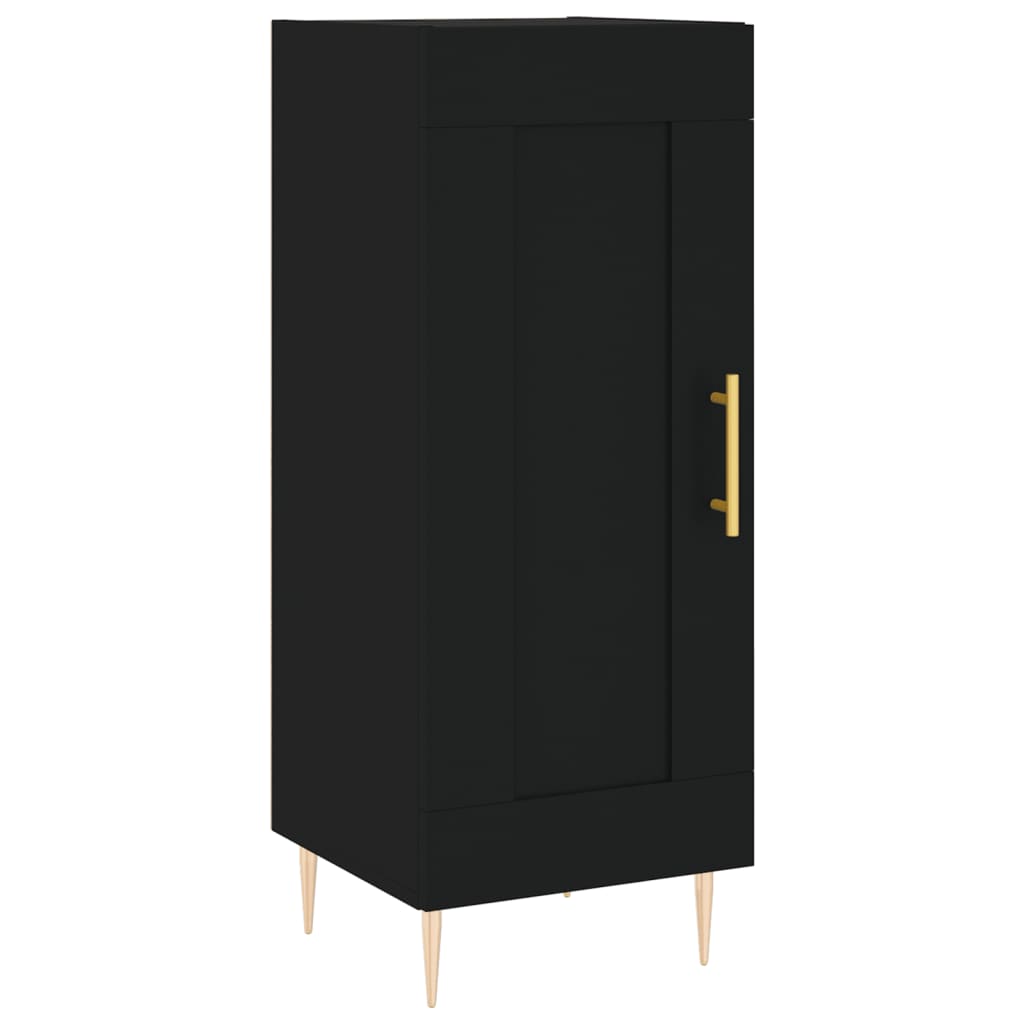 Highboard Schwarz 34,5x34x180 cm Holzwerkstoff