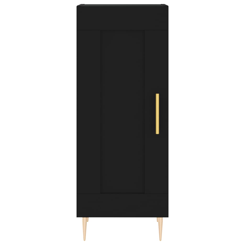 Highboard Schwarz 34,5x34x180 cm Holzwerkstoff