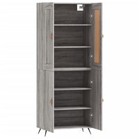 Thumbnail for Highboard Grau Sonoma 69,5x34x180 cm Holzwerkstoff