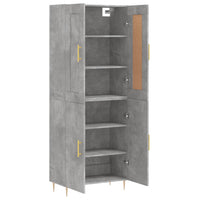 Thumbnail for Highboard Betongrau 69,5x34x180 cm Holzwerkstoff