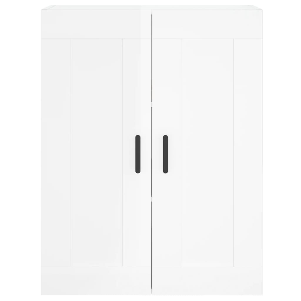 Highboard Hochglanz-Weiß 69,5x34x180 cm Holzwerkstoff
