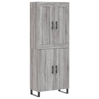 Thumbnail for Highboard Grau Sonoma 69,5x34x180 cm Holzwerkstoff