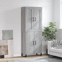 Thumbnail for Highboard Grau Sonoma 69,5x34x180 cm Holzwerkstoff