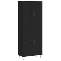 Thumbnail for Highboard Schwarz 69,5x34x180 cm Holzwerkstoff