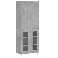 Thumbnail for Highboard Betongrau 69,5x34x180 cm Holzwerkstoff