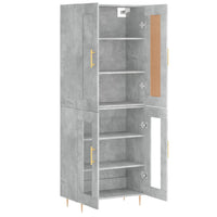 Thumbnail for Highboard Betongrau 69,5x34x180 cm Holzwerkstoff