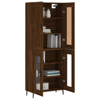 Thumbnail for Highboard Braun Eichen-Optik 69,5x34x180 cm Holzwerkstoff