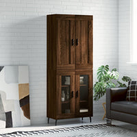 Thumbnail for Highboard Braun Eichen-Optik 69,5x34x180 cm Holzwerkstoff