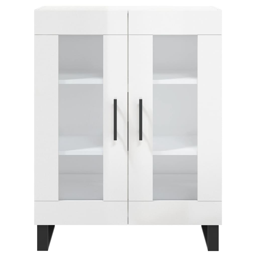 Highboard Hochglanz-Weiß 69,5x34x180 cm Holzwerkstoff