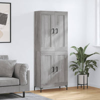 Thumbnail for Highboard Grau Sonoma 69,5x34x180 cm Holzwerkstoff