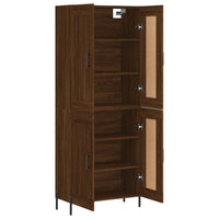 Thumbnail for Highboard Braun Eichen-Optik 69,5x34x180 cm Holzwerkstoff
