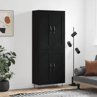 Thumbnail for Highboard Schwarz 69,5x34x180 cm Holzwerkstoff