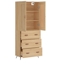 Thumbnail for Highboard Sonoma-Eiche 69,5x34x180 cm Holzwerkstoff