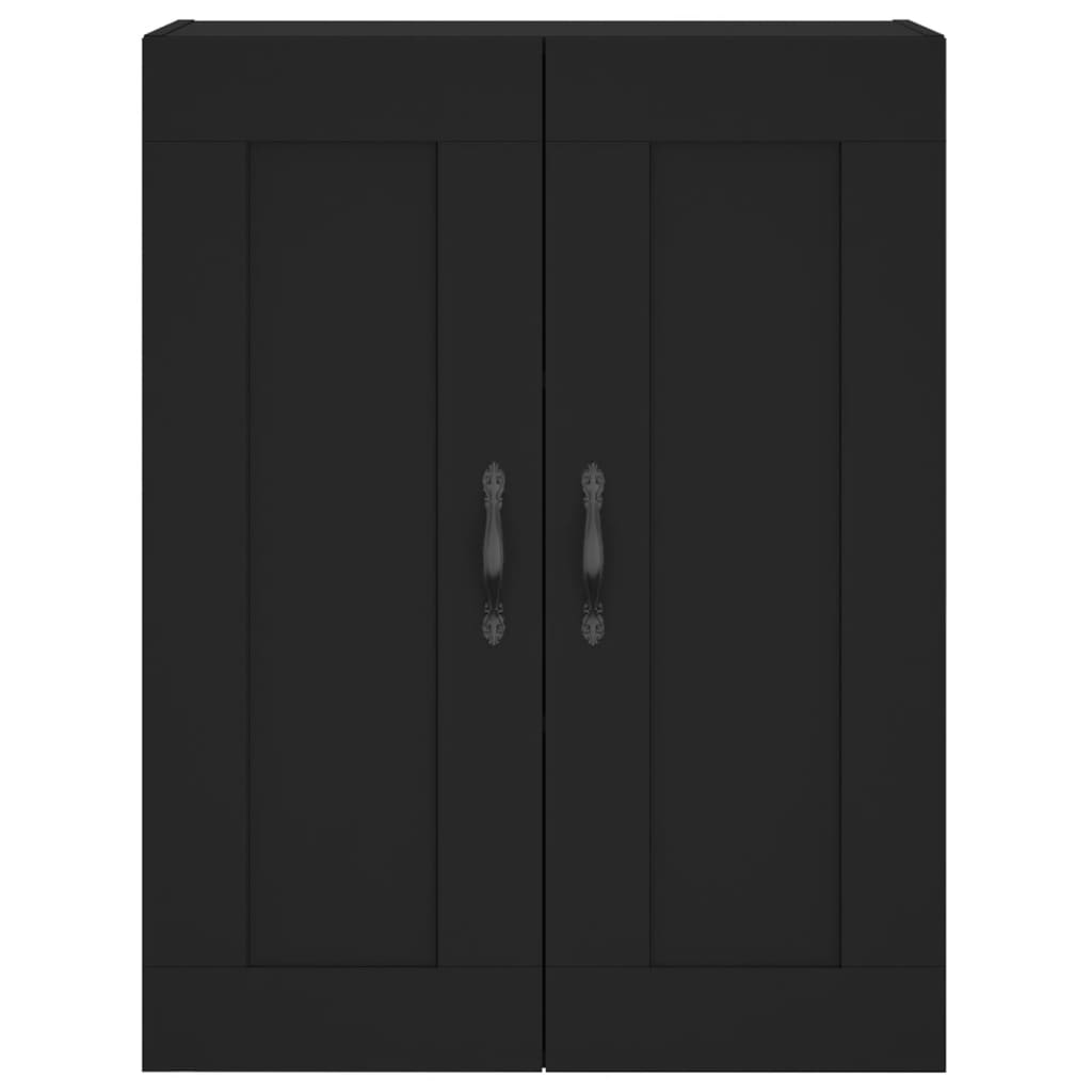 Highboard Schwarz 69,5x34x180 cm Holzwerkstoff