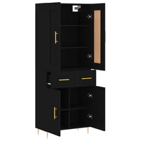 Thumbnail for Highboard Schwarz 69,5x34x180 cm Holzwerkstoff