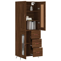 Thumbnail for Highboard Braun Eichen-Optik 69,5x34x180 cm Holzwerkstoff