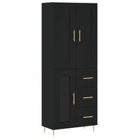 Thumbnail for Highboard Schwarz 69,5x34x180 cm Holzwerkstoff