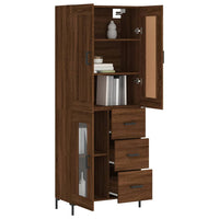 Thumbnail for Highboard Braun Eichen-Optik 69,5x34x180 cm Holzwerkstoff