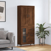 Thumbnail for Highboard Braun Eichen-Optik 69,5x34x180 cm Holzwerkstoff