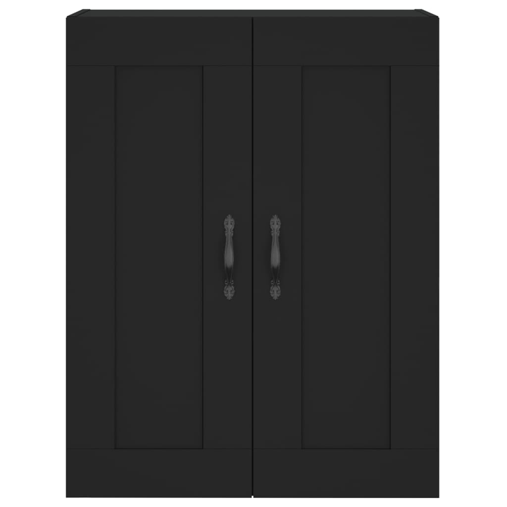 Highboard Schwarz 69,5x34x180 cm Holzwerkstoff