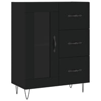 Thumbnail for Highboard Schwarz 69,5x34x180 cm Holzwerkstoff