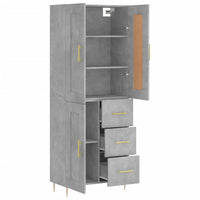 Thumbnail for Highboard Betongrau 69,5x34x180 cm Holzwerkstoff