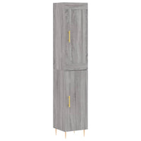 Thumbnail for Highboard Grau Sonoma 34,5x34x180 cm Holzwerkstoff
