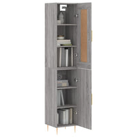 Thumbnail for Highboard Grau Sonoma 34,5x34x180 cm Holzwerkstoff