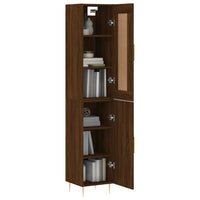 Thumbnail for Highboard Braun Eichen-Optik 34,5x34x180 cm Holzwerkstoff