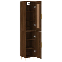 Thumbnail for Highboard Braun Eichen-Optik 34,5x34x180 cm Holzwerkstoff